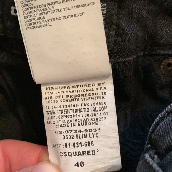 Dsquared2 Destructed Black Wash Patch Jean - Picture 7 of 8